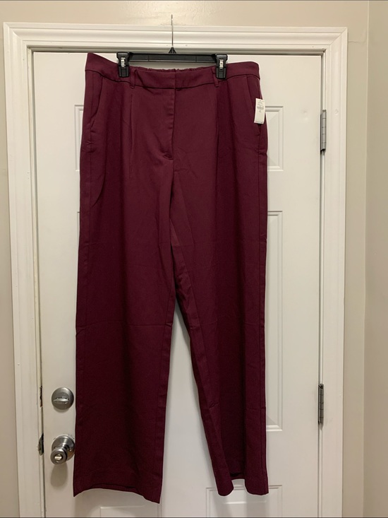 Old Navy Pants - 3/$15 NWT Old Navy Taylor High Rise Wide-Leg Pants Size XL Tall - Wine or Plum